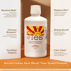 ULTIMATE EFAs Yes Herbal Immunity ingredients slippery elm conveys gentle digestive support