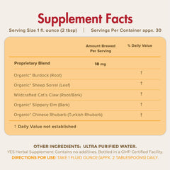 ULTIMATE EFAs Yes Herbal Immunity ingredients wildcrafted cat's claw underscores traditional herbal notes