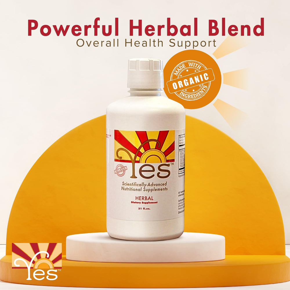 ULTIMATE EFAs Yes Herbal Immunity label closeup highlights natural botanicals in a clear bottle
