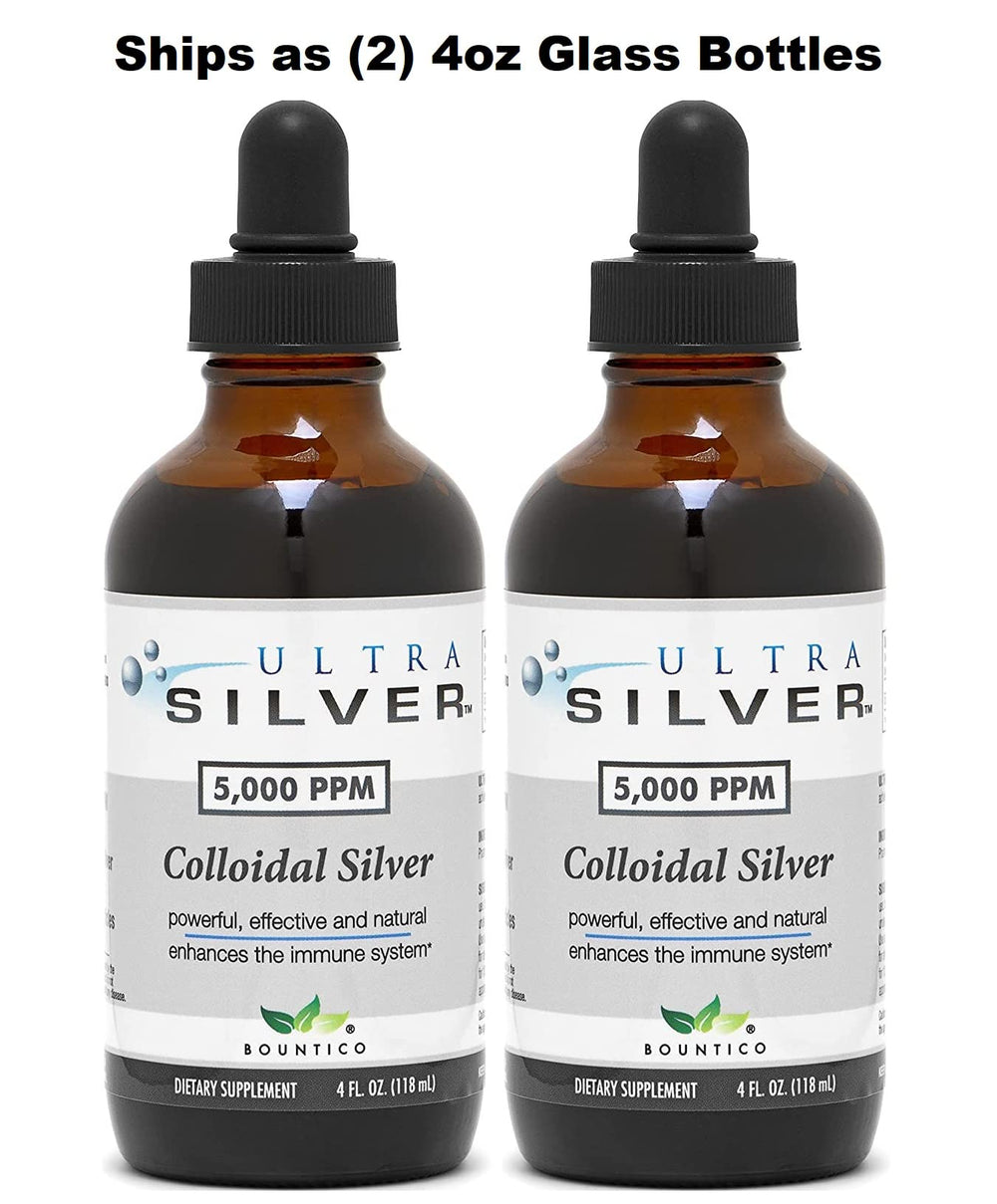 Ultra Silver Colloidal Silver dropper bottle closeup showing precise dropper for controlled use