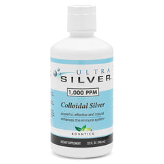 Ultra Silver colloidal silver dropper included for easy dispensing.