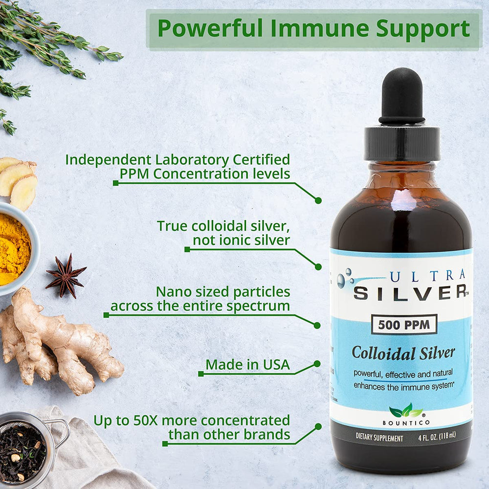 Ultra Silver Colloidal Silver offers high concentration and value in a compact bottle.