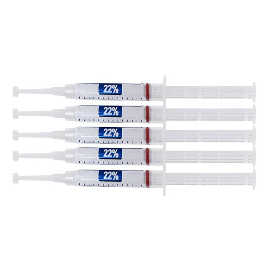 Ultra White 22% gel tube application for easy at-home whitening.