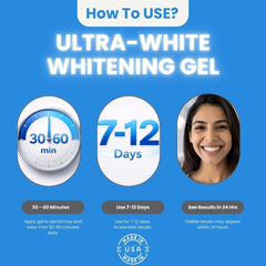 Ultra White doctor-developed formula graphic emphasizing professional-grade ingredients.