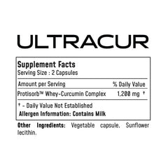 UltraCur Curcumin Complex front label emphasizes Protisorb technology.