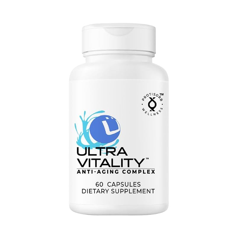 UltraCur UltraVitality bottle front view for daily longevity support.