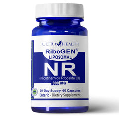 UltraHealth NR 300mg bottle front view for daily vitality support.