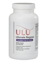 ULULIFE Ultimate Regrow bottle on a clean surface signaling daily hair, skin, and nails support.