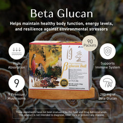 Closeup of Umeken Beta Glucan packets for easy daily intake