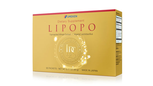Umeken Lipopo box with 90 packets for a 3-month daily routine.