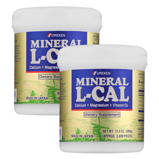 Umeken Mineral L-Cal Calcium D3 bottle shown for daily bone support
