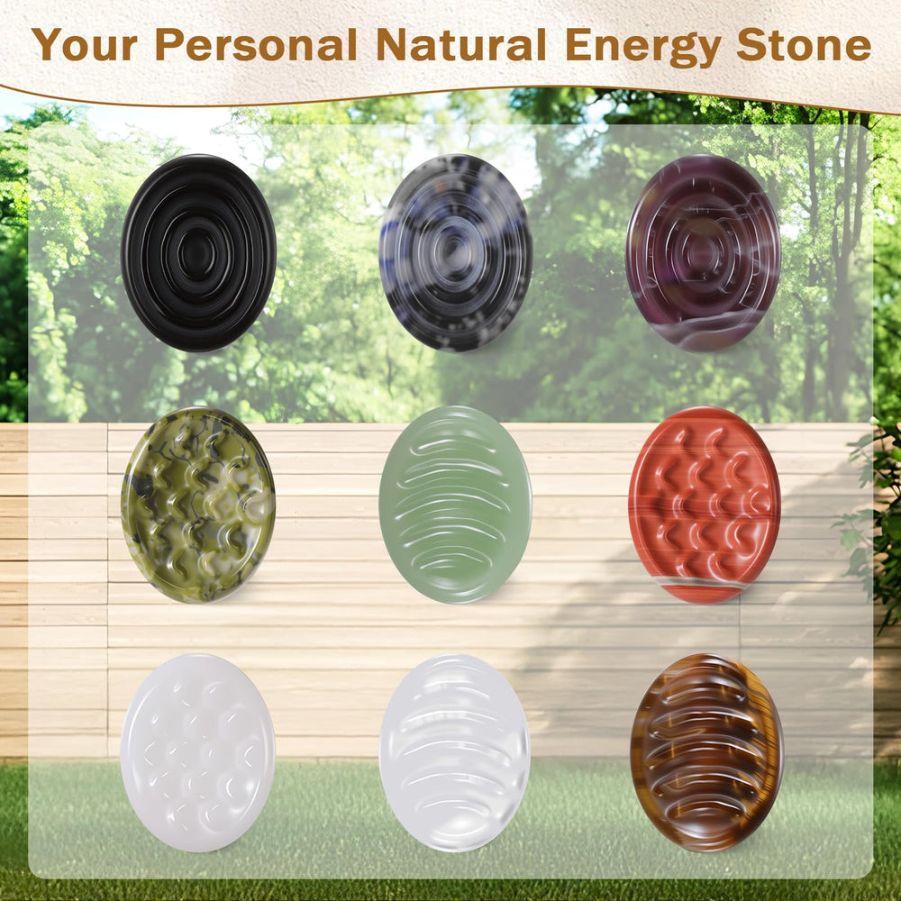 UMMNPR colored worry stones display color variety for visual focus during meditation.