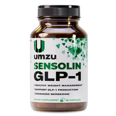 UMZU Sensolin bottle displays GLP-1 support for daily balance.