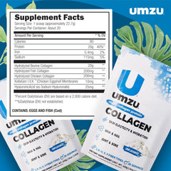 UMZU zuCollagen-chocolate-powder-mix blended into a smoothie with rich flavor.