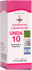 UNDA 10 Numbered Compounds bottle for daily holistic wellness routine.