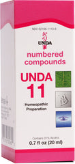 UNDA 11 Numbered Compounds bottle front view for home use and daily routines