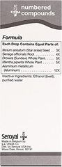 UNDA 19 Numbered Compounds label emphasizing plant-metal synergy for cellular balance.