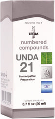 UNDA 21 Numbered Compounds bottle pouring for daily wellness routine