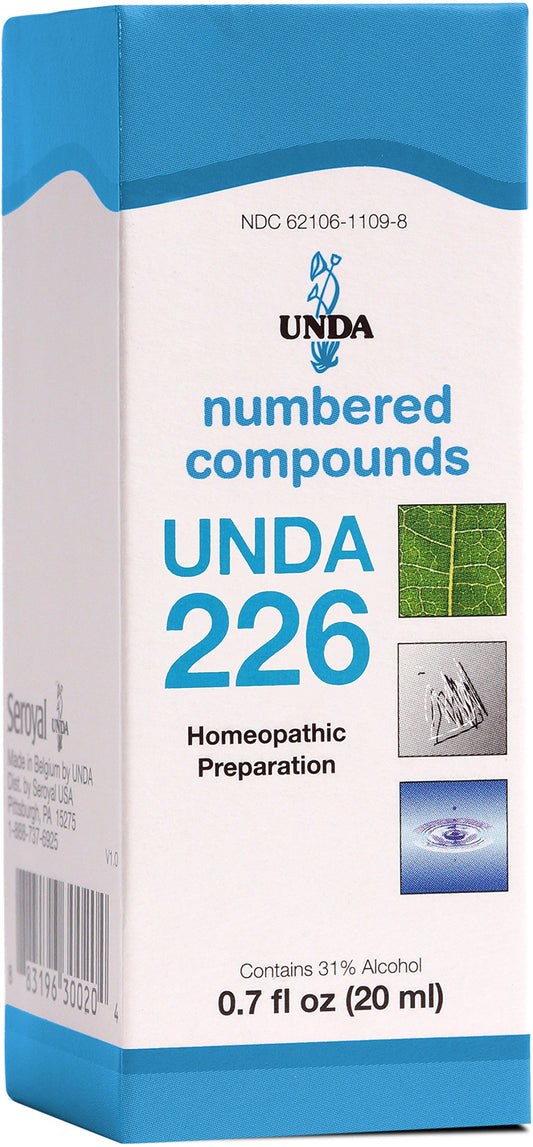 UNDA 226 Numbered Compounds bottle for holistic balance support