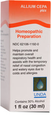 UNDA Allium Cepa Plex bottle with dropper offers gentle support for seasonal discomfort.