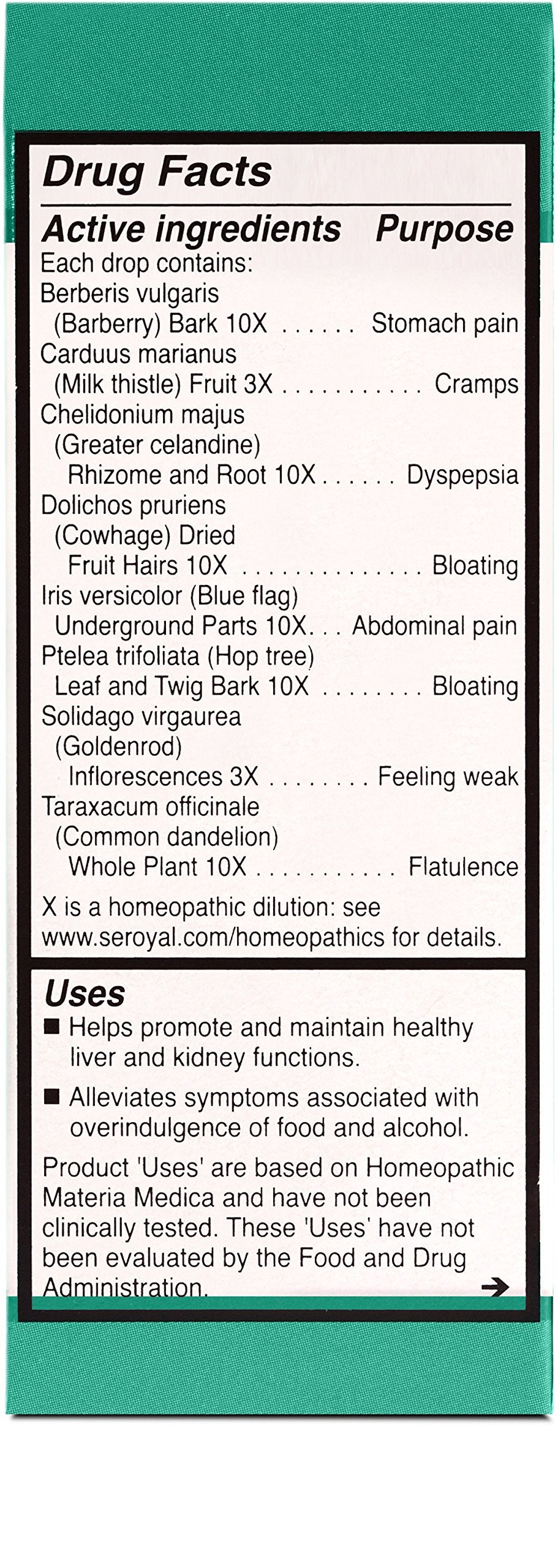 UNDA Chelidonium Plex label highlighting the easy, quick dosing option.