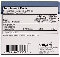 Close-up of UNDA Gammadyn Magnesium ampoules being dispensed