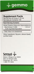 UNDA Gemmo Therapy Aesculus Hippocastanum label close-up showing biodynamic sourcing.