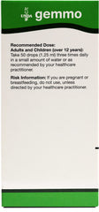 UNDA Gemmo Therapy amber glass bottle, emphasizing natural glycerin-ethanol tincture.
