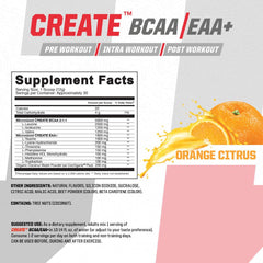 Undefined Nutrition Create BCAA/EAA+ Blue Raz bottle ready for intense workouts