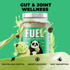Probiotics and digestive enzymes support digestion in Panda Fuel blend.