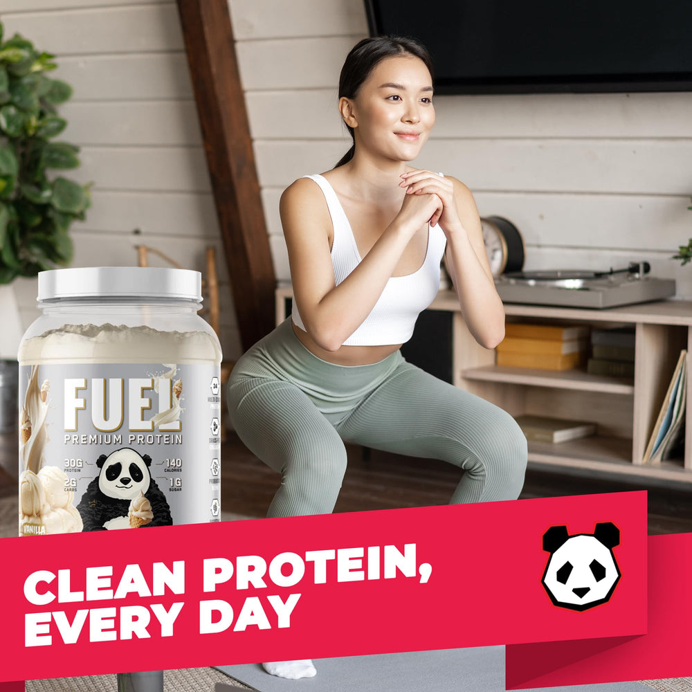 Underground Bio Labs Panda Fuel probiotics graphic—digestive support in every serving.