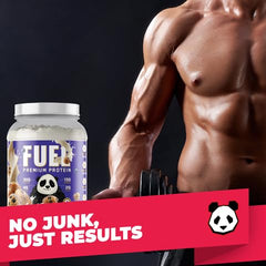 Low sugar and low carb badge communicates lean nutrition.