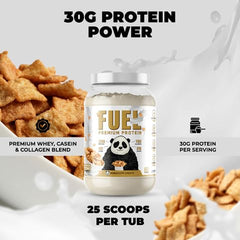 Panda Fuel shake in glass highlights Cinnamon Toast flavor