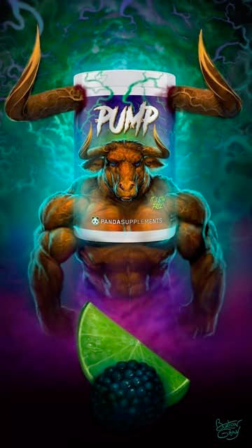 Panda Pump shaker cup during Blackberry Lime flavor preparation for a workout.