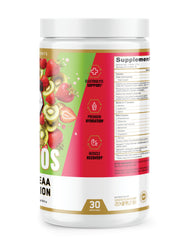Close-up of Panda Supps Aminos label with natural colorants and minerals