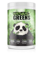 Underground Bio Labs Panda Supps Greens Pineapple powder bottle boosts daily energy and nourishment.