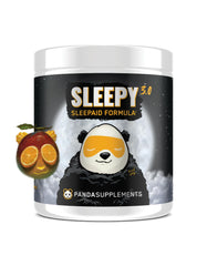 Underground Bio Labs Panda Supps Sleepy 3.0 bottle on nightstand for restful evenings.