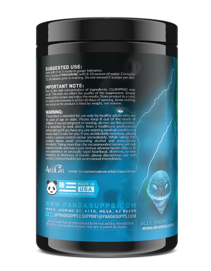 Underground Bio Labs Pandamic Extreme bottle label closeup highlighting ingredients