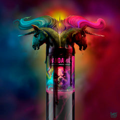 Underground Bio Labs Panda Supps Pandamic V2 flavors display featuring unicorn-inspired options.