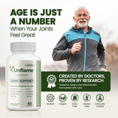 Unflame Herbal capsules closeup highlighting vegetarian capsules
