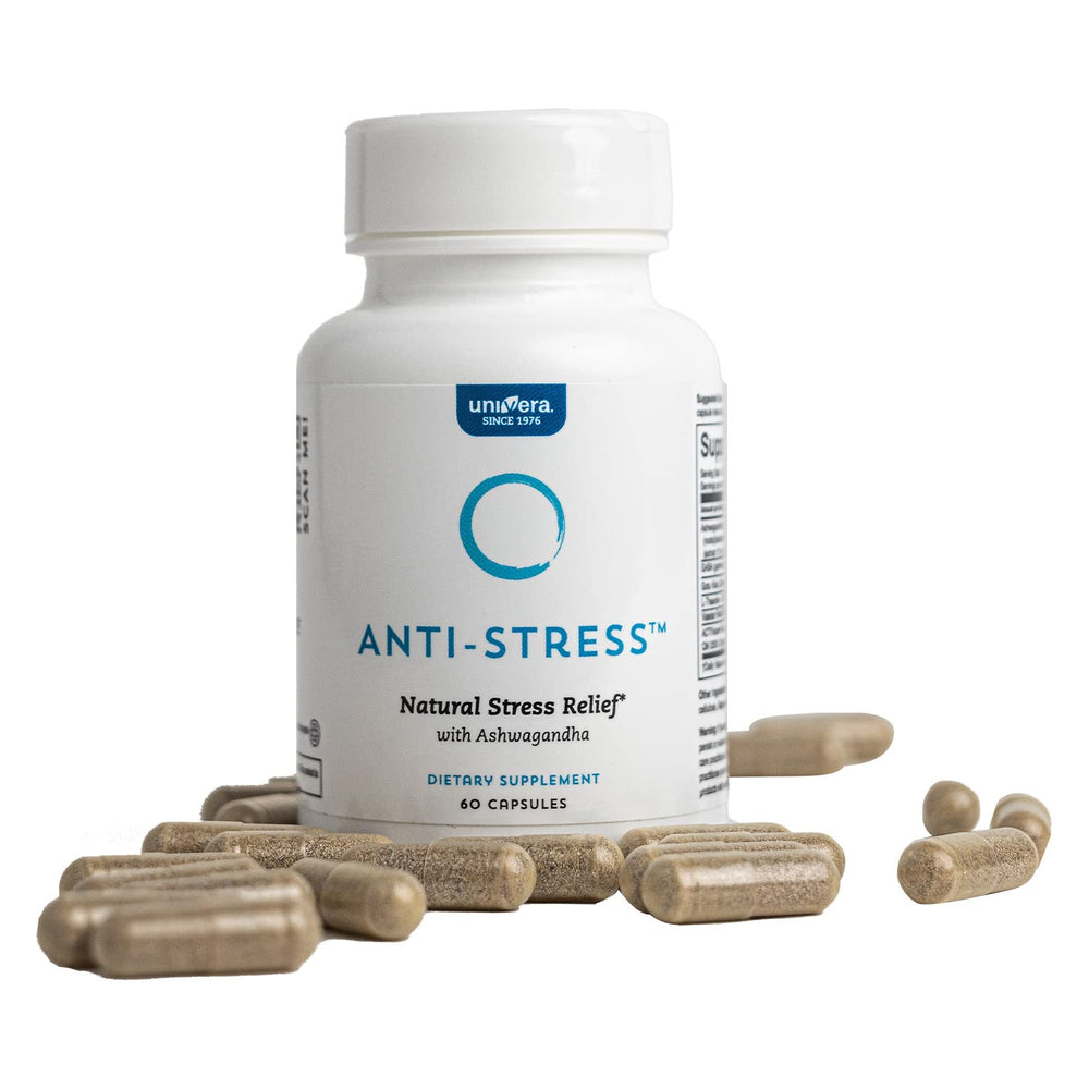 GABA and L-Theanine blend in Univera Anti-Stress for gentle calm and focus
