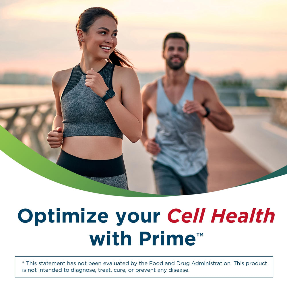 Close-up of Univera Prime capsules showing vitamin C and energy support.