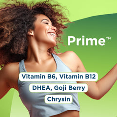 Serving size reminder and 30-day supply concept for Univera Prime.
