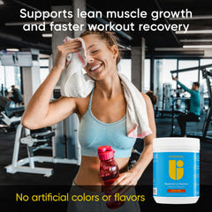 Measuring scoop of Universal U Replenish & Restore for customizable hydration dosing.
