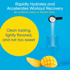 Universal U Replenish & Restore powder dissolving in water for clean, refreshing taste.