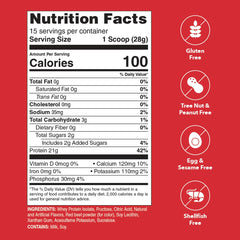 Unjury Strawberry whey protein powder container ready for use