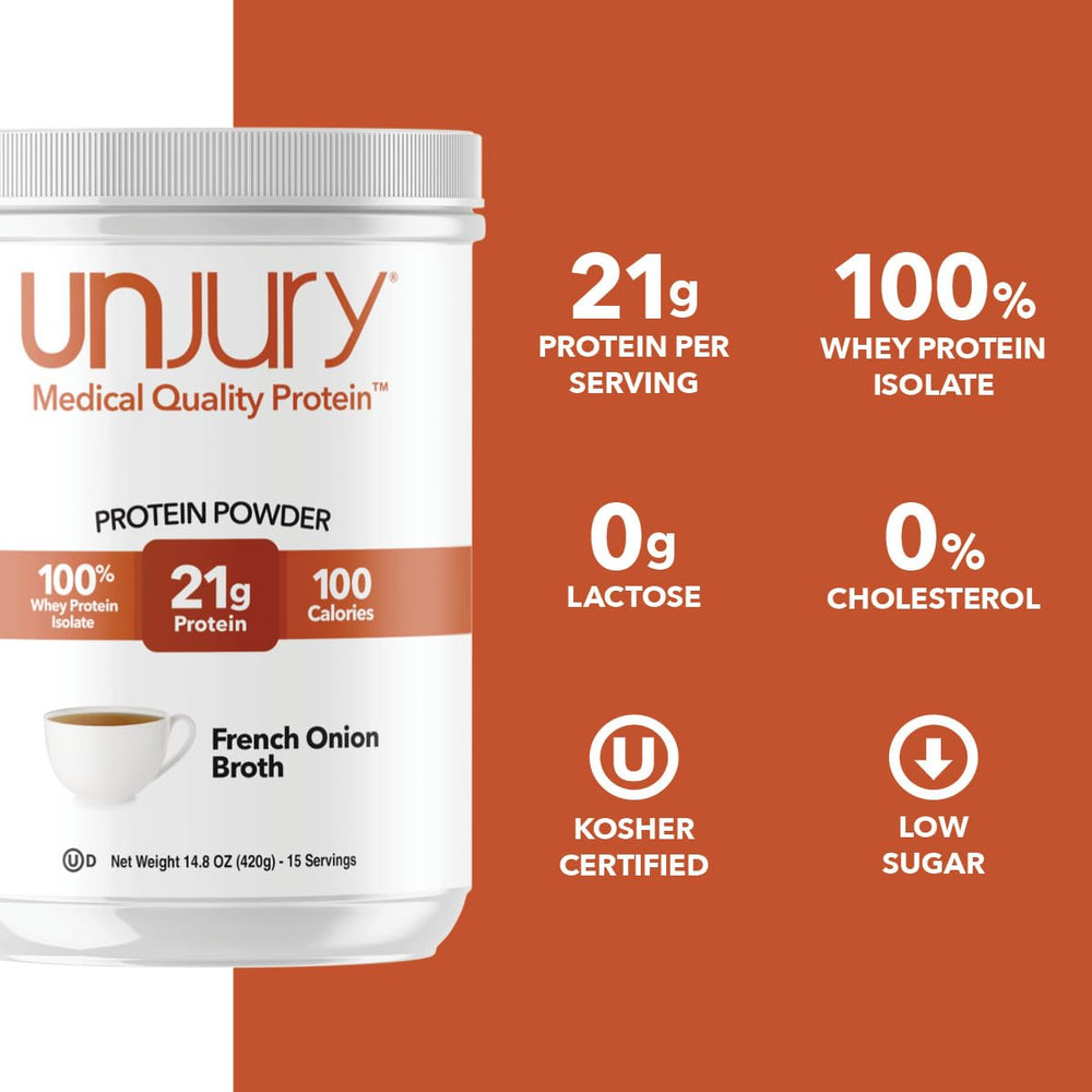 Texture closeup of Unjury whey isolate powder