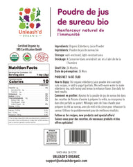 UNLEASH'D ORGANIC elderberry powder scoop easy smoothie addition