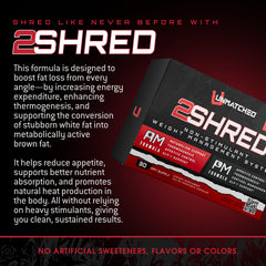 Unmatched 2Shred bottle with spoon indicating precise daily dosage for 30 day supply