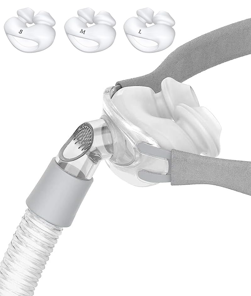 Unsvorns nasal pillow small maintains a comfortable seal on 22 mm hoses.